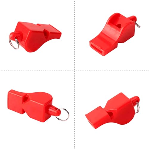 Premium Sports & Outdoor Safety Whistle with Lanyard - Red