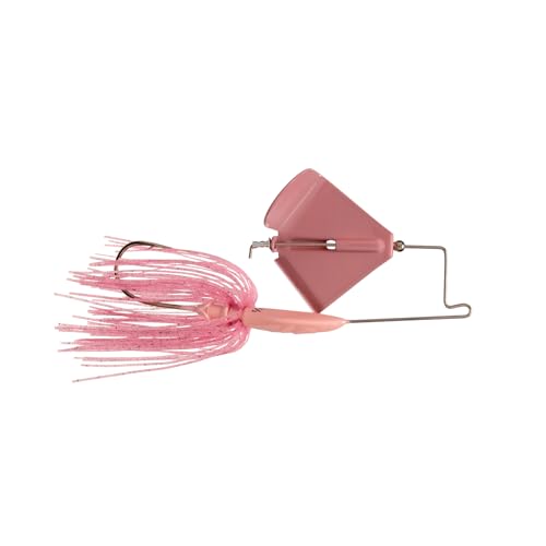 Buzzerk Fishing Buzzbait - Head-Knocking Design, 1/2 oz Bubble Gum Pink w/ Pink Blade