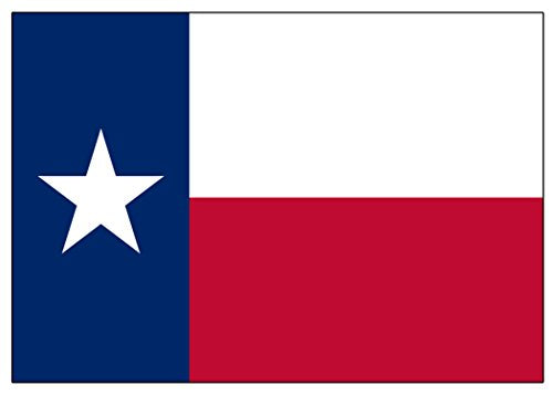 Texas State Flag Vinyl Decal - 3x5 Inch Lone Star Sticker for Car Window