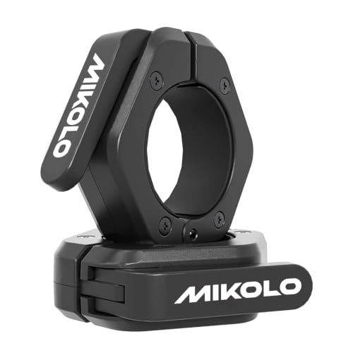 Mikolo Magnetic 2-Inch Olympic Barbell Clamps - Black, Anti-Slip TPR, Quick Release