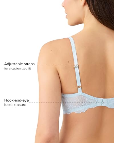 Wacoal Vivid Attraction Underwire Lace Bra 36DD Soft Sky