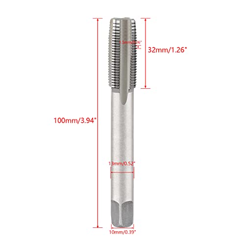 Piutouyar Metric Thread Tap, HSS M16 x 1.5mm Metal Thread Tap, Right Hand Threading Tap for Machine