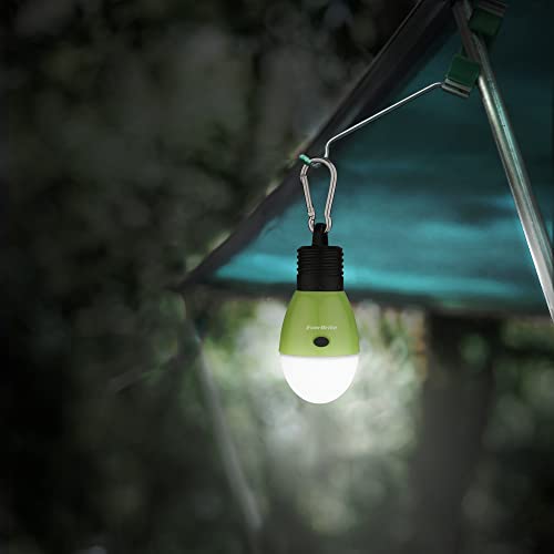 Rechargeable Camping Light with Clip Hook - Green