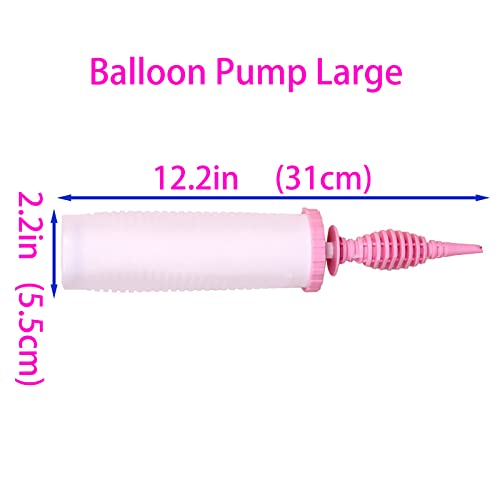Handheld Balloon Pump - Dual Action Inflator for Balloons - Pink