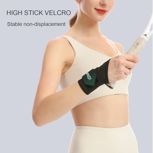 Ultra Thin Mesh Wrist Strap Brace - Black, Adjustable Pain Relief