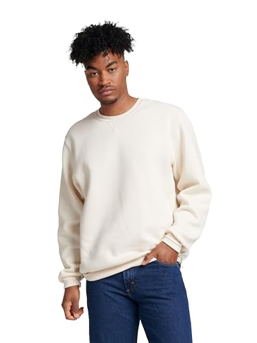 Russell Athletic Men's X-Large Dri-Power Fleece Sweatshirt, Moisture-Wicking White