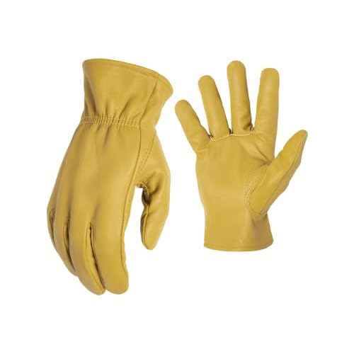 AWP Grain Leather Goatskin Work Gloves for Men and Women, Made with Genuine Top-Grain Goatskin Leather, X-Large