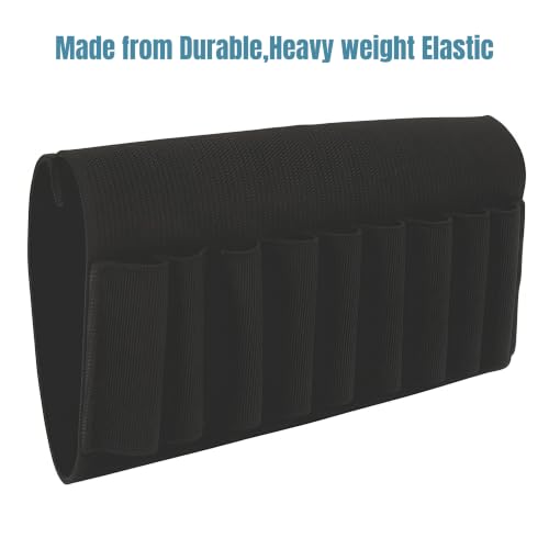 Tactical 9-Round Bullet Holder Pouch for Rifles - Black