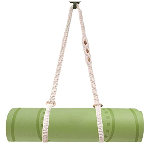 Macrame Yoga Mat Carrying Strap - Hand Woven Ivory