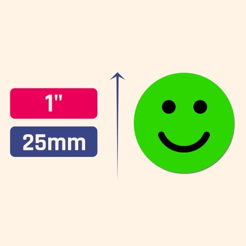 Happy/Sad Smile Face Emotion Stickers - 600 Pack, Red & Green