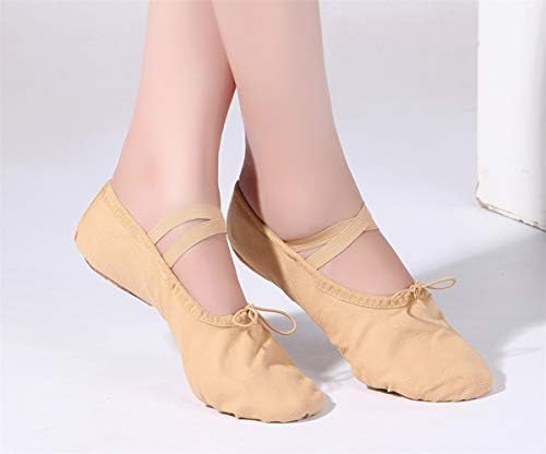 Canvas Ballet Slippers for Women - Light Tan
