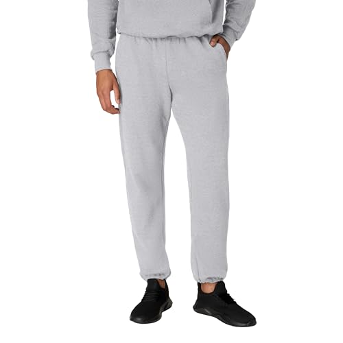 Hanes Men's Sweatpants Large Light Steel - Fleece Joggers with Pockets, Ultimate Cotton