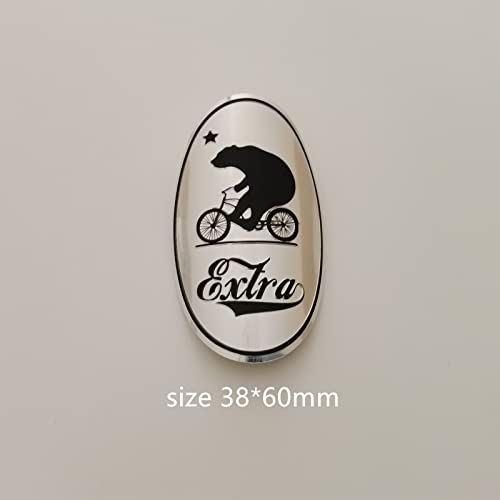 Soft Aluminum Bear Bike Head Badge Decal for MTB BMX