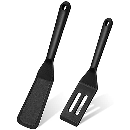 Mini Silicone Spatula Set - 2-Piece Nonstick Turner for Kitchen