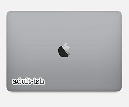 Adult-ish Funny Vinyl Laptop Stickers - 2.5 Inch Waterproof Decal - 2 Pack