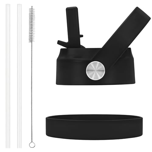 Straw Lid & Silicone Boot for Hydro Flask Wide Mouth - Black