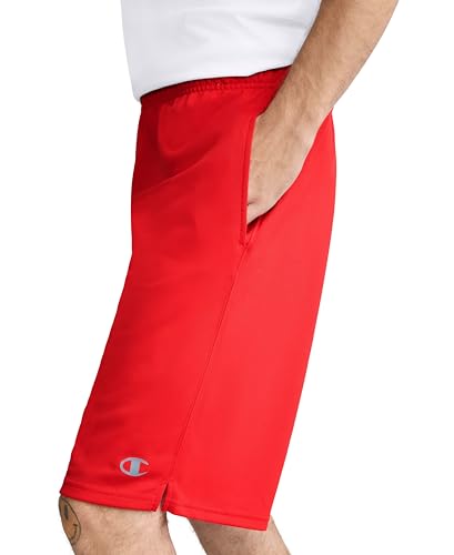 Champion Men's 10-Inch Inseam Sport Shorts Small Scarlet Lightweight Moisture-Wicking