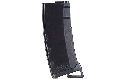 High Speed Mid-Cap Airsoft Magazine - 130 Round, Pack of 5 - Black