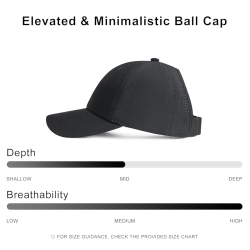FEINION Women Black Ponytail Messy Bun Hat Baseball Cap for Women