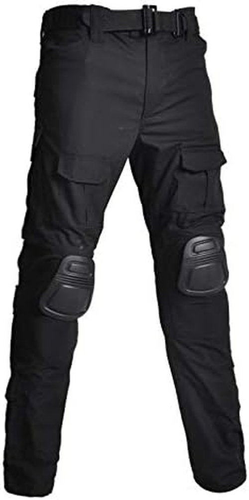 HARGLESMAN Men's Tactical Military Suit - Long Sleeve Combat Shirt & Pants with Knee Pads | Fitted Army Uniform