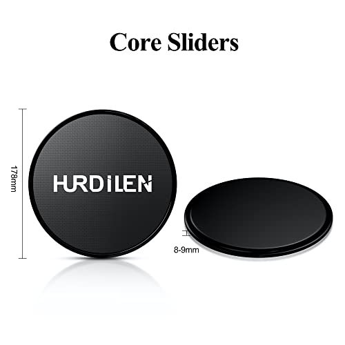 Core Sliders for Abdominal Training - Dual Sided, Power Black
