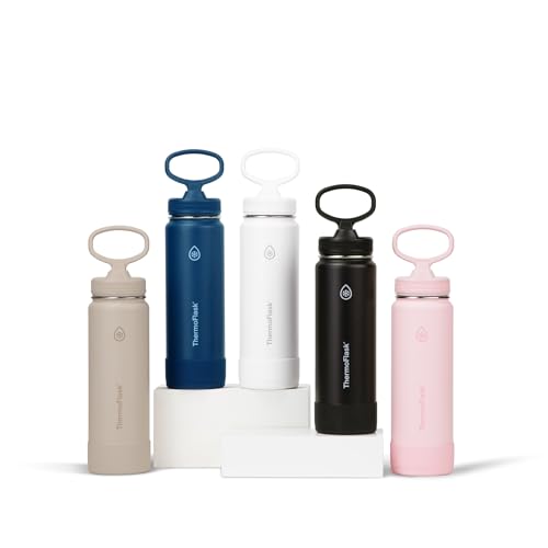 ThermoFlask 32 oz Navy Insulated Stainless Steel Water Bottle with Leakproof Spout Lid