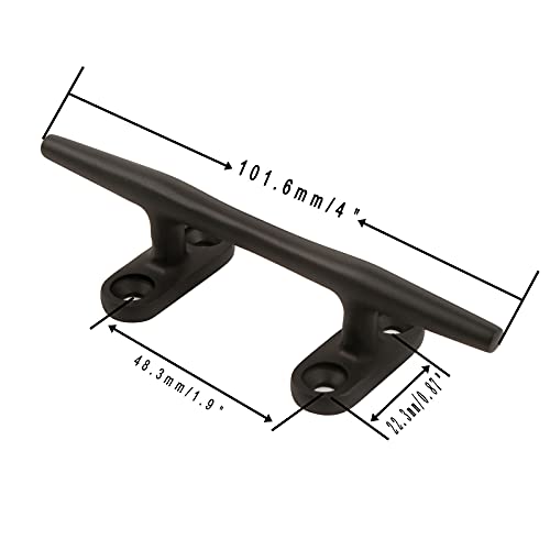 4-Inch Marine Dock Cleats - 316 Stainless Steel Boat Rope Cleat, 4-Pack