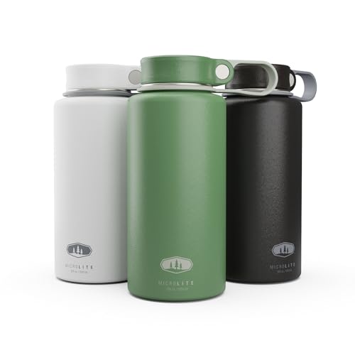 GSI Outdoors Microlite 1000 Twist Insulated Water Bottle Jade 33.8 oz