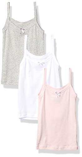 Maidenform Girl Girls' Cami 3-Pack - Big Girls, Large, Heather Grey & Pink