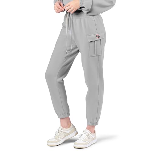 Ohio State Buckeyes NCAA Cargo Fleece Joggers for Women - Medium