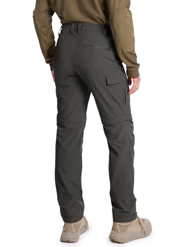 Moosehill Men's Convertible Quick-Dry Hiking Pants 34W x 32L Dark Grey