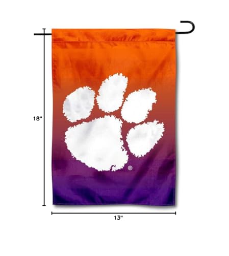 Clemson Tigers Double Sided Garden Flag 13x18 Inch Polyester Banner