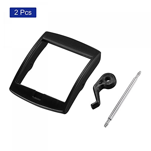 20mm Watch Strap Plastic Buckle Clasp - Black, 2 Pcs