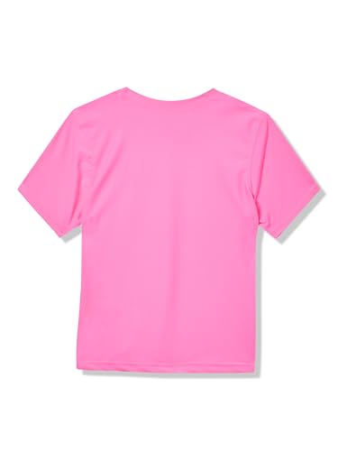 Girls' UPF 50+ Short Sleeve Swim Sun Tee Rash Guard - Large Sugar Plum
