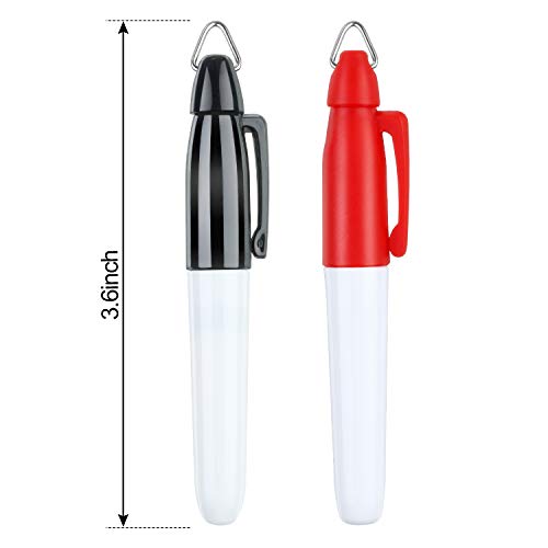Golf Ball Line Marker Tool Set - 2 Pieces with Marker Pen - Black