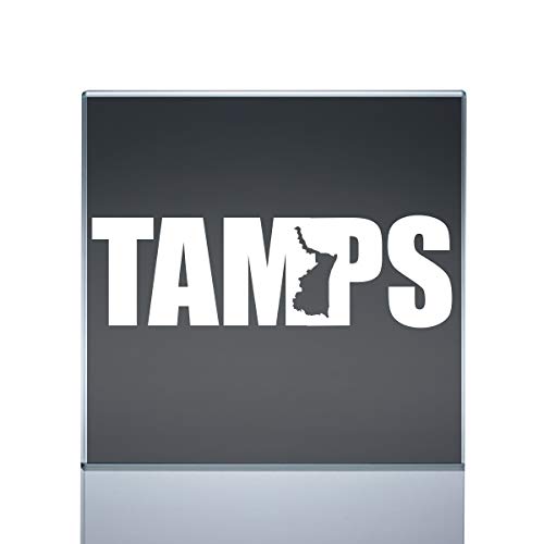 Tamaulipas Mexico Map Vinyl Decal - Waterproof Sticker - White, 8"x2.5"