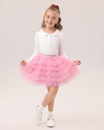 Stelle Pink 4-5T Toddler Girls Tutu Skirt Layered Tulle Ballet Dancewear