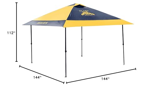 North Carolina A&T Aggies 12x12 Solo Up Canopy Tent - 144 Sq Ft Shade