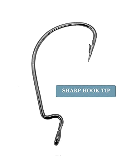 50PCS Fishing Hooks Set - Premium High Carbon Steel with Box