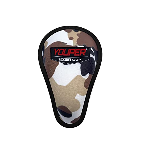 Youper 2 Pack Youth Brief with Soft Protective Athletic Cup — Medium, Black & Camouflage