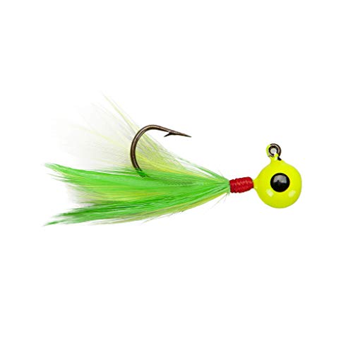 Little Nipper Jig Fishing Lure - 1/16-Ounce Chartreuse/Lime, Pack of 2