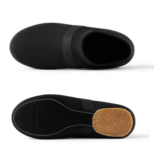 SANGEESON Slip-On Jazz Shoes for Men & Women - Black, Size 9-9.5 Women / 8-8.5 Men