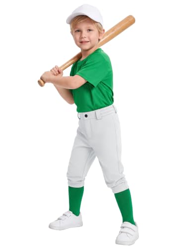Mivei 4T Toddler Youth Baseball T-Ball Pants with Loops (01-White) - 4T