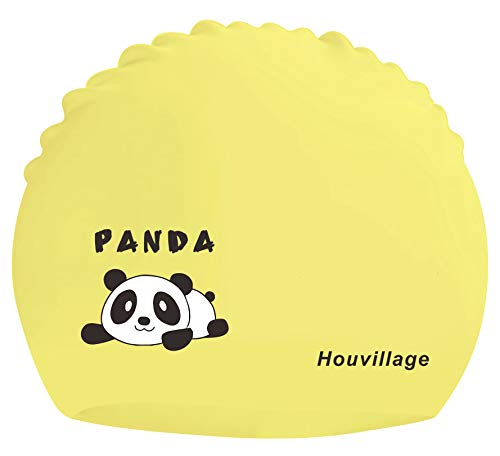 Kids Silicone Swim Cap and Anti-Fog Goggle Set for Boys and Girls - Yellow-1