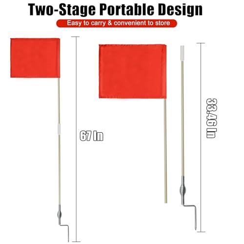 67-Inch Soccer Corner Flags Set of 4 - Durable & Portable