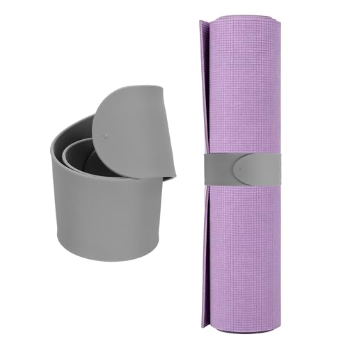 Yoga Mat Strap Slap Band - Gray, Durable Silicone Holder
