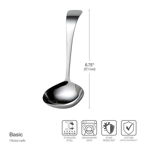 Towle Living Basic Serving Gravy LadleServing Utensil, Silverware