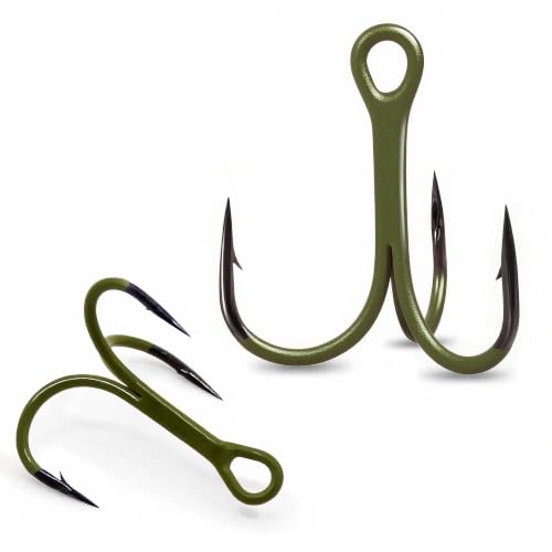 2X Strong Treble Hooks - 10 Pcs Replacement Fishing Hooks
