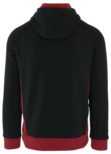 Umbro Men's X-Large Fleece Pullover Hoodie - Black/Red Athletic Sweatshirt