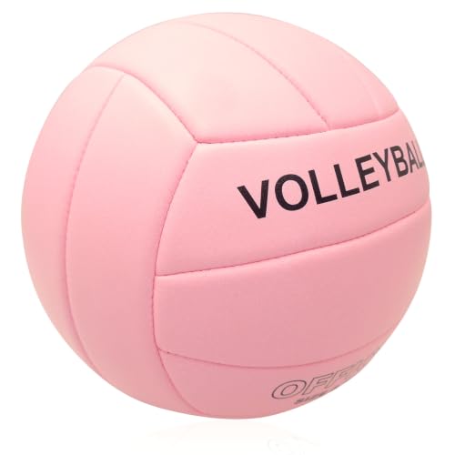 VerdeFlow Size 5 Pink Volleyball - Fade-Resistant & Leak-Proof Indoor/Outdoor Sports Ball